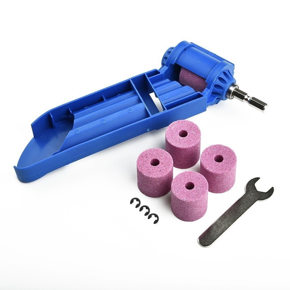 Portable Drill Bit Sharpener Sharpening Tool Corundum Resisting Grinding Wheel
