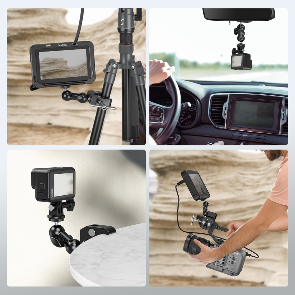SMALLRIG Cool Ballhead Arm Super Clamp Mount Multi-Function Ball Adapter 1138