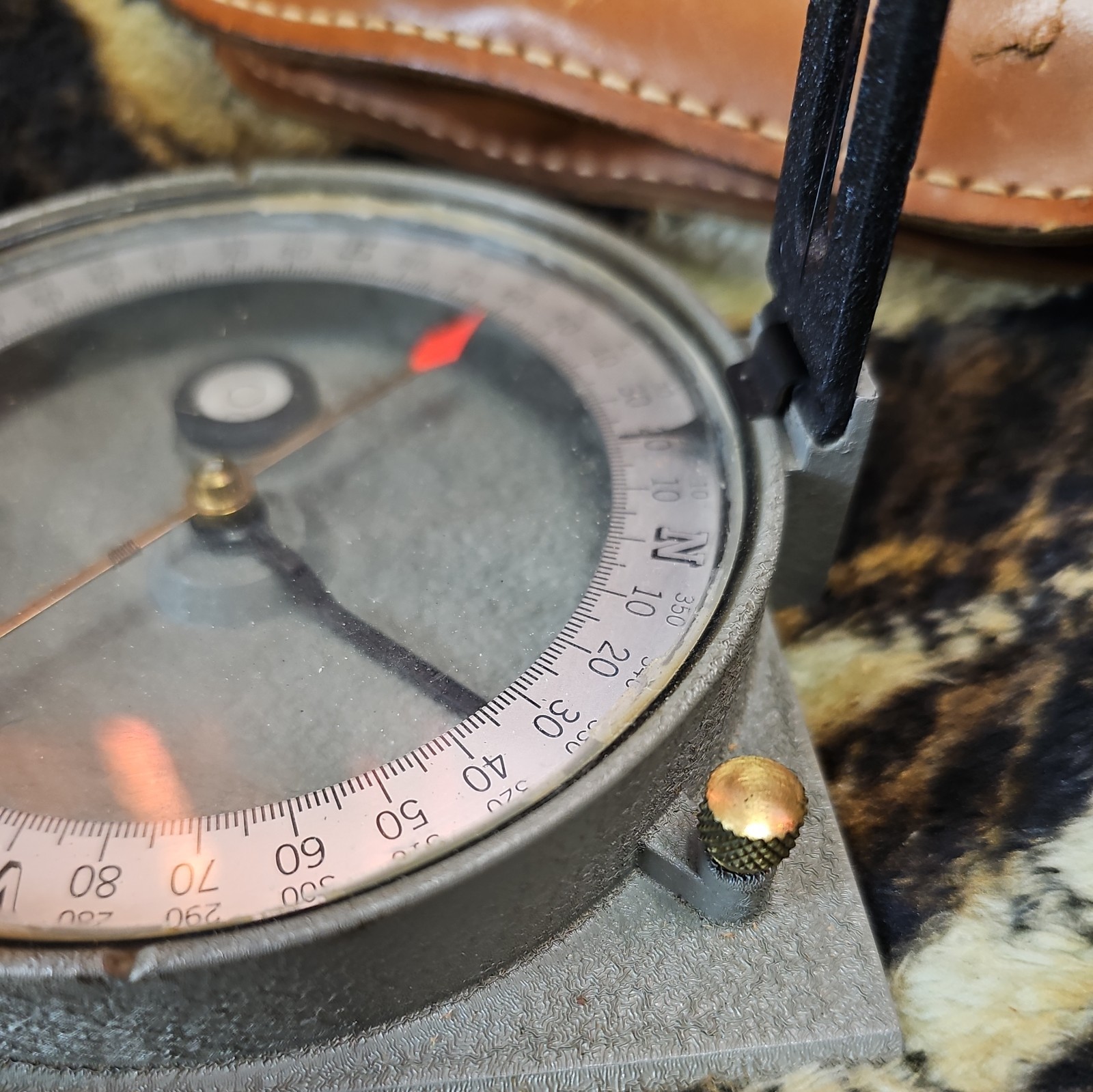 Vintage Antique Surveyors Compass Warren Knight Co Philadelphia PA W/pouch