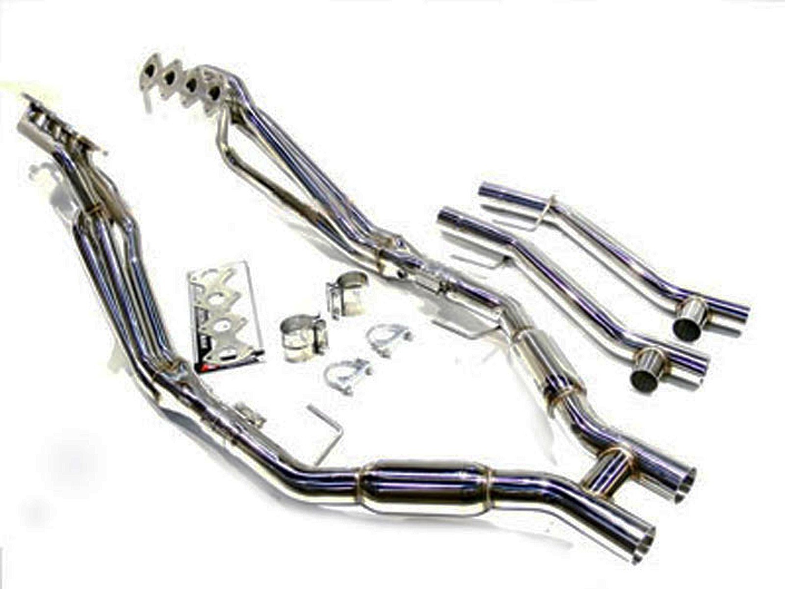 OBX Stainless Long Tube Manifold 05-10 Ford Mustang GT 4.6L Full Length H-Pipe