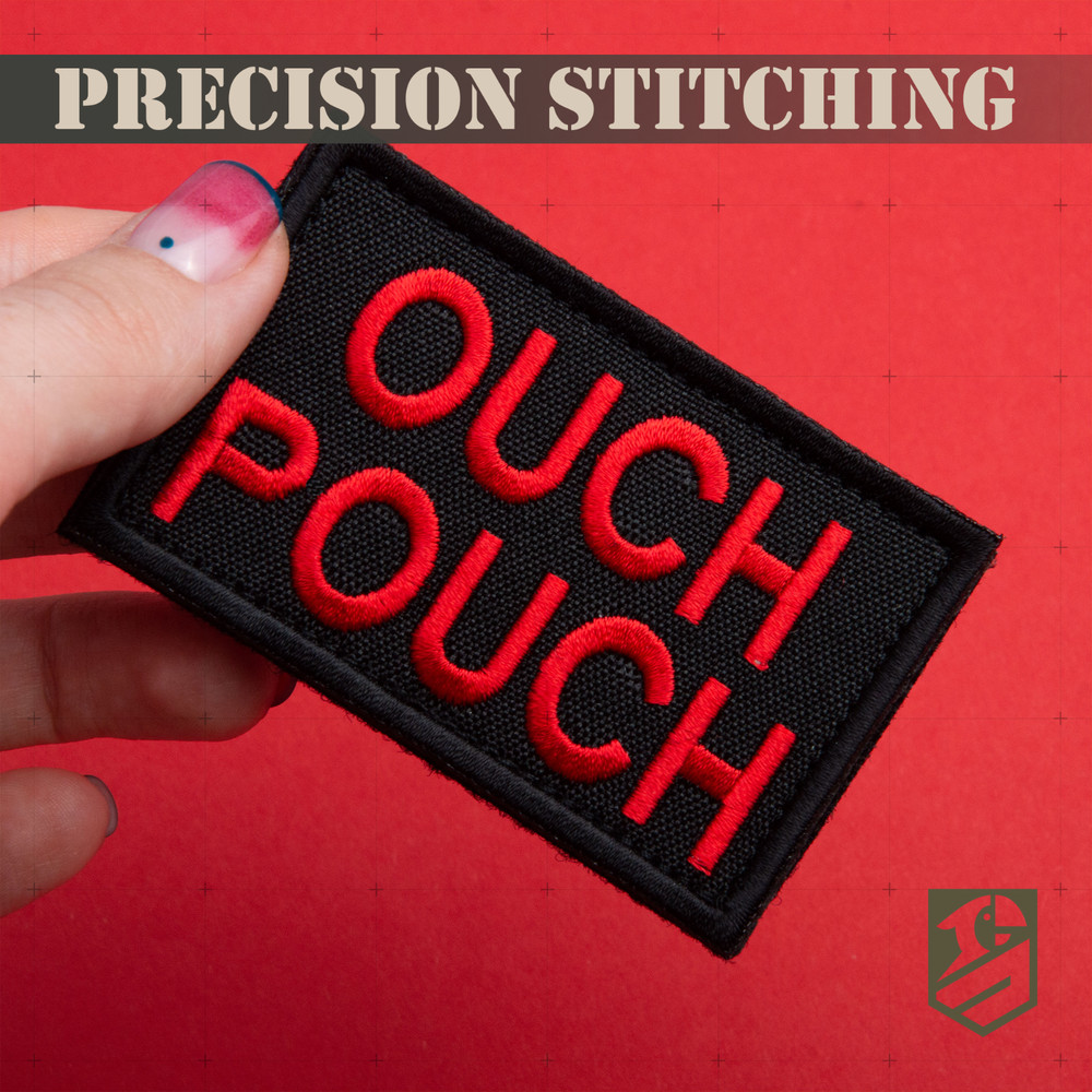 2Pcs Ouch Pouch Patch, Embroidered Medical Ems First Aid Patch