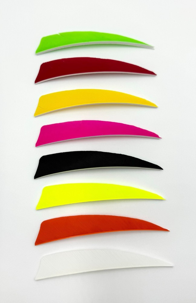Stickbow Supplies Shield Cut Feathers - Left/Right Wing - 4 & 5 Inch - Solids