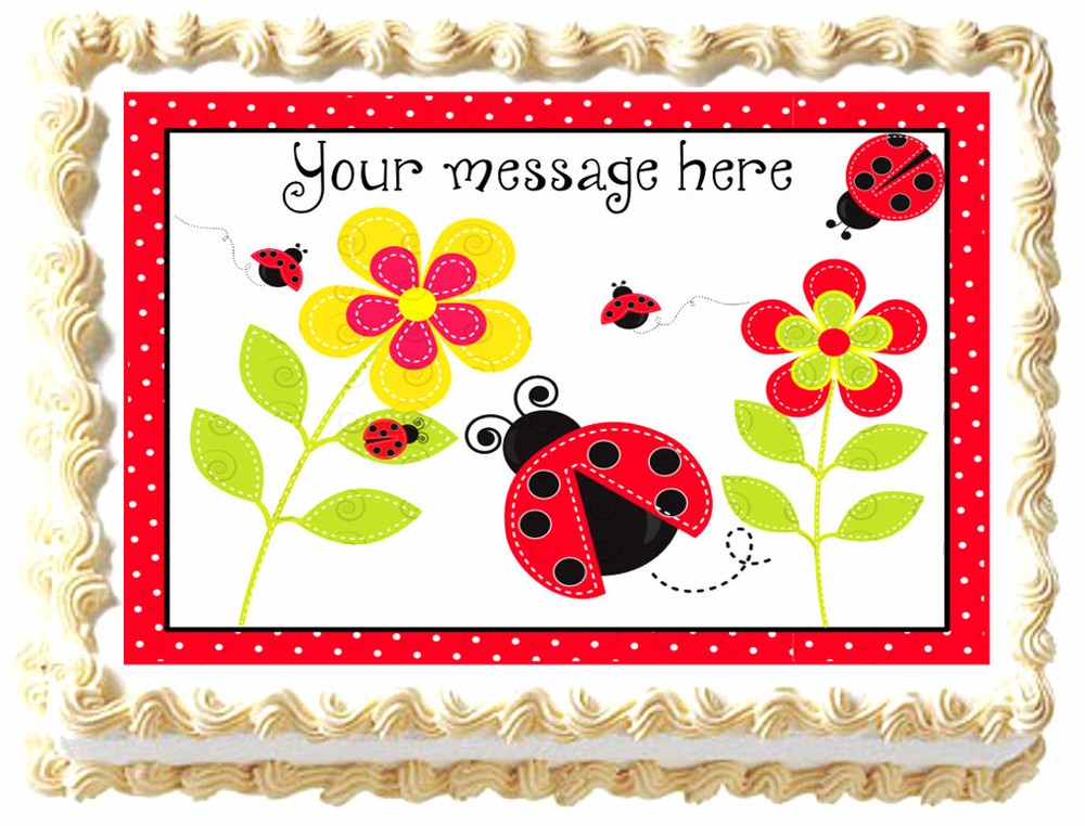 LADYBUG Lady bug Party Image Edible Cake topper