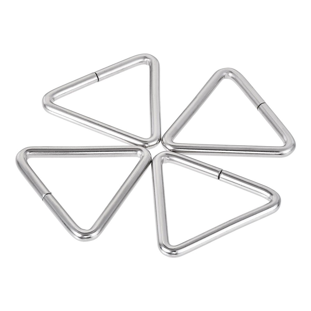 Metal Triangle Ring Buckle 2" (50mm) Inner Width 4pcs Width
