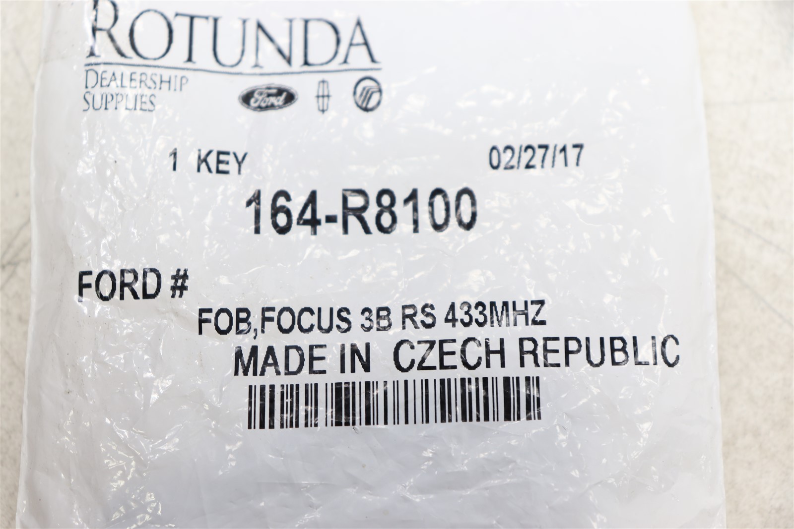 NEW OEM Ford Smart Key Keyless Entry Remote Fob 164-R8100 Ford Focus RS 17-18