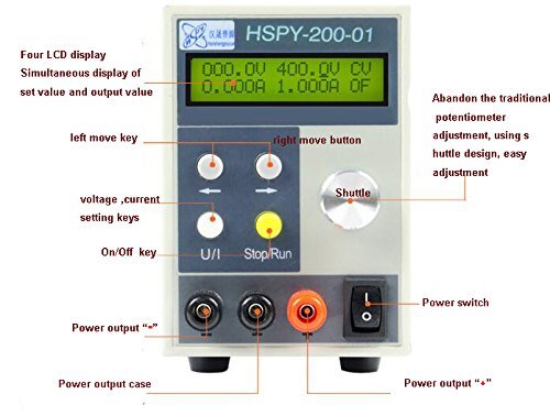 DC Power Supply,Programmable DC Power Supply Digital Display Adjustable 400V/1A