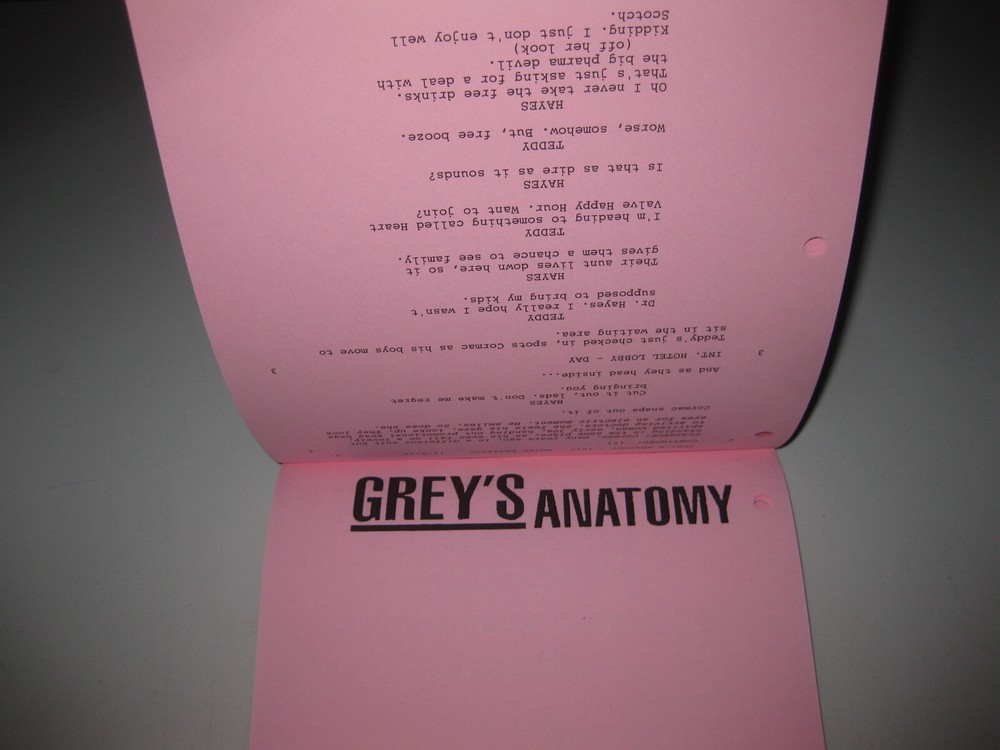 Grey's Anatomy Original Script Notepad - Used On Set