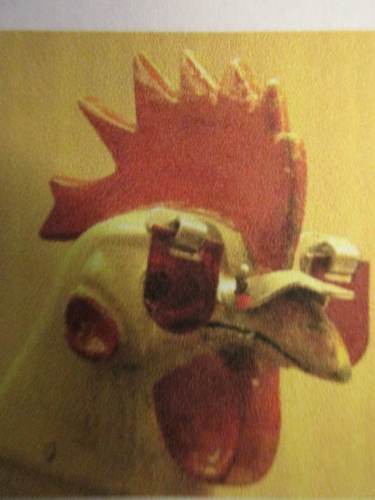 VINTAGE 1940's CHICKEN POULTRY RED GLASSES & PIN ANTI-PIX NATIONAL BAND & TAG CO