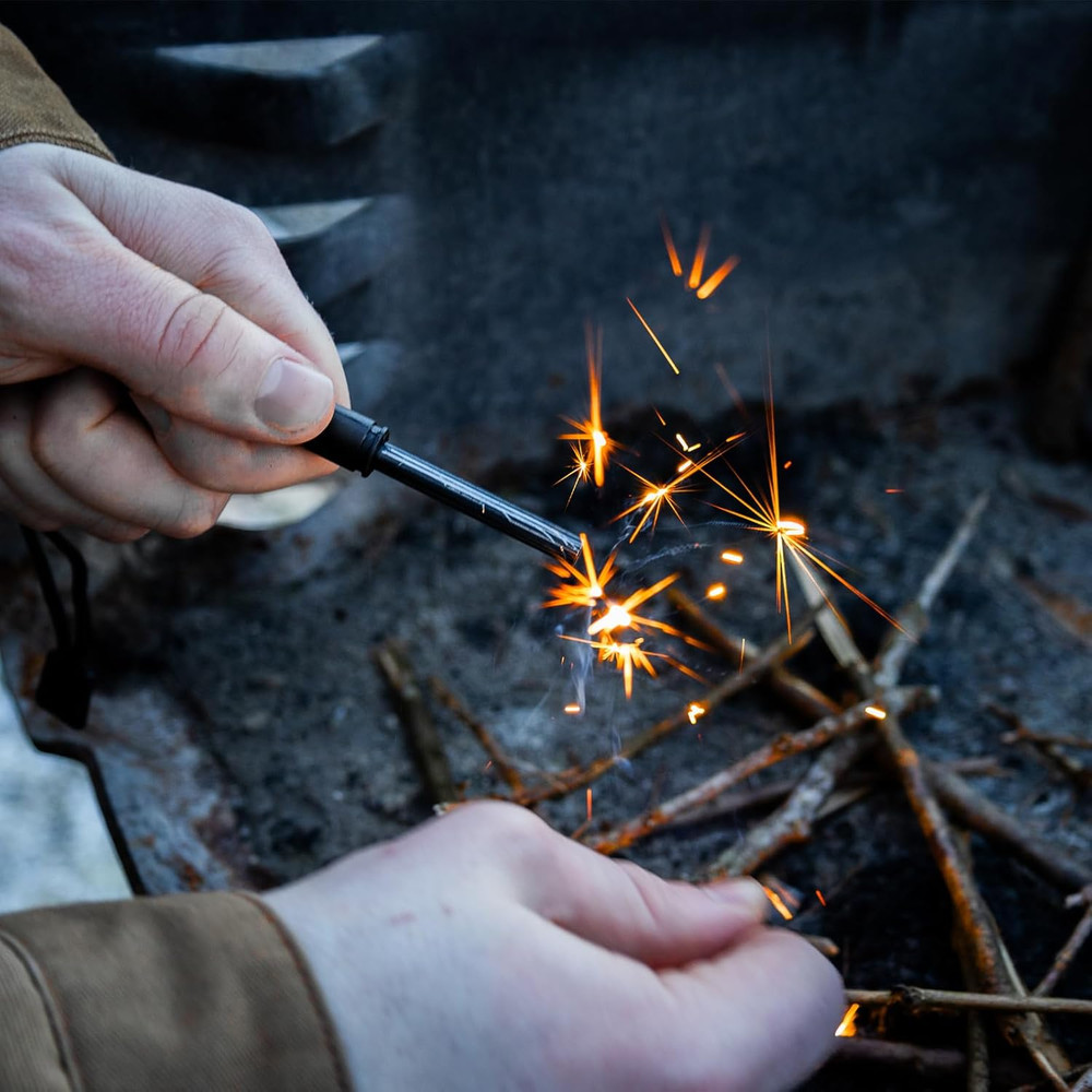 2 Pack Micro EDC Ceramic Striker Survival Fire Starter - Create Sparks Emergency