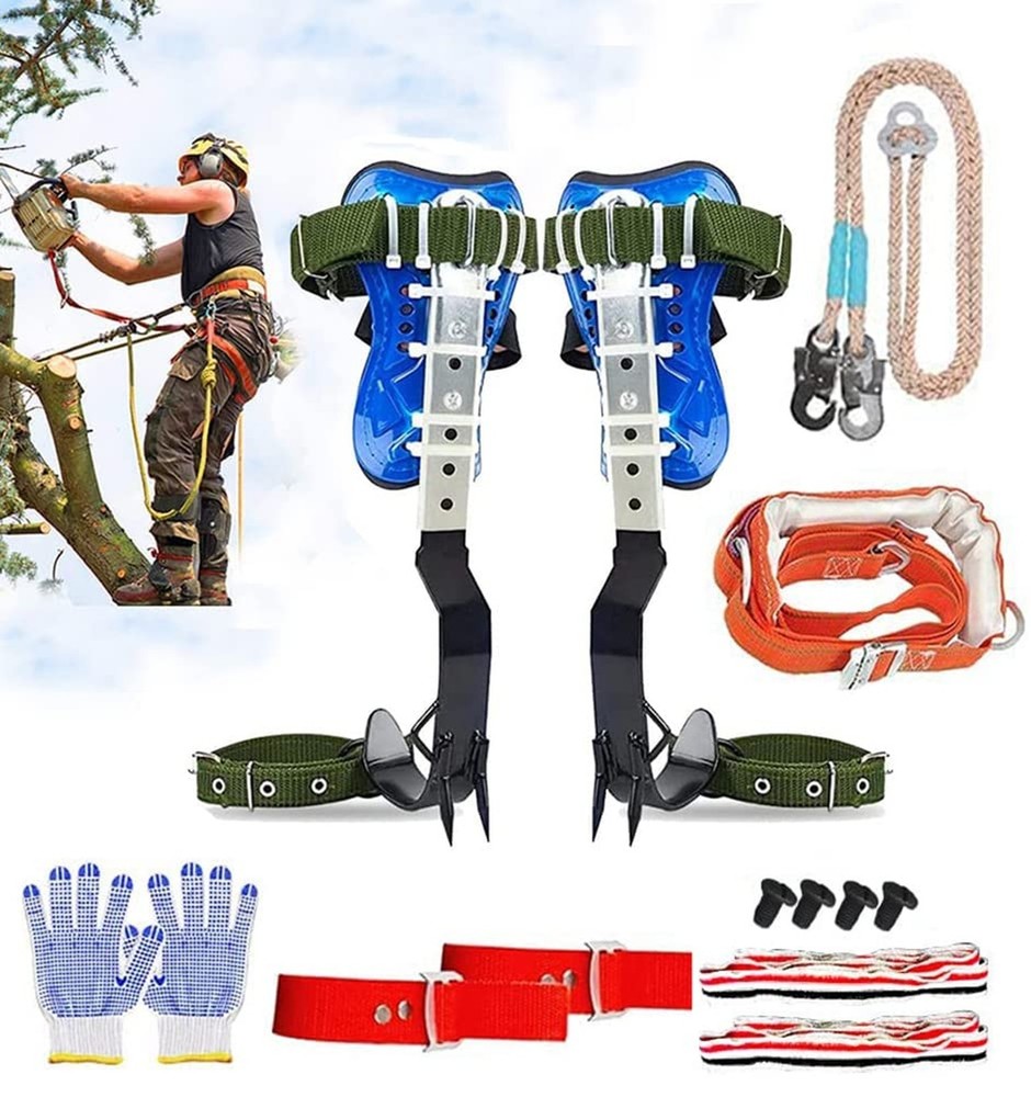Tree Climbing Spikes Set, Adjustable Tree Climbing Spike 2 Gears and Non-Slip...