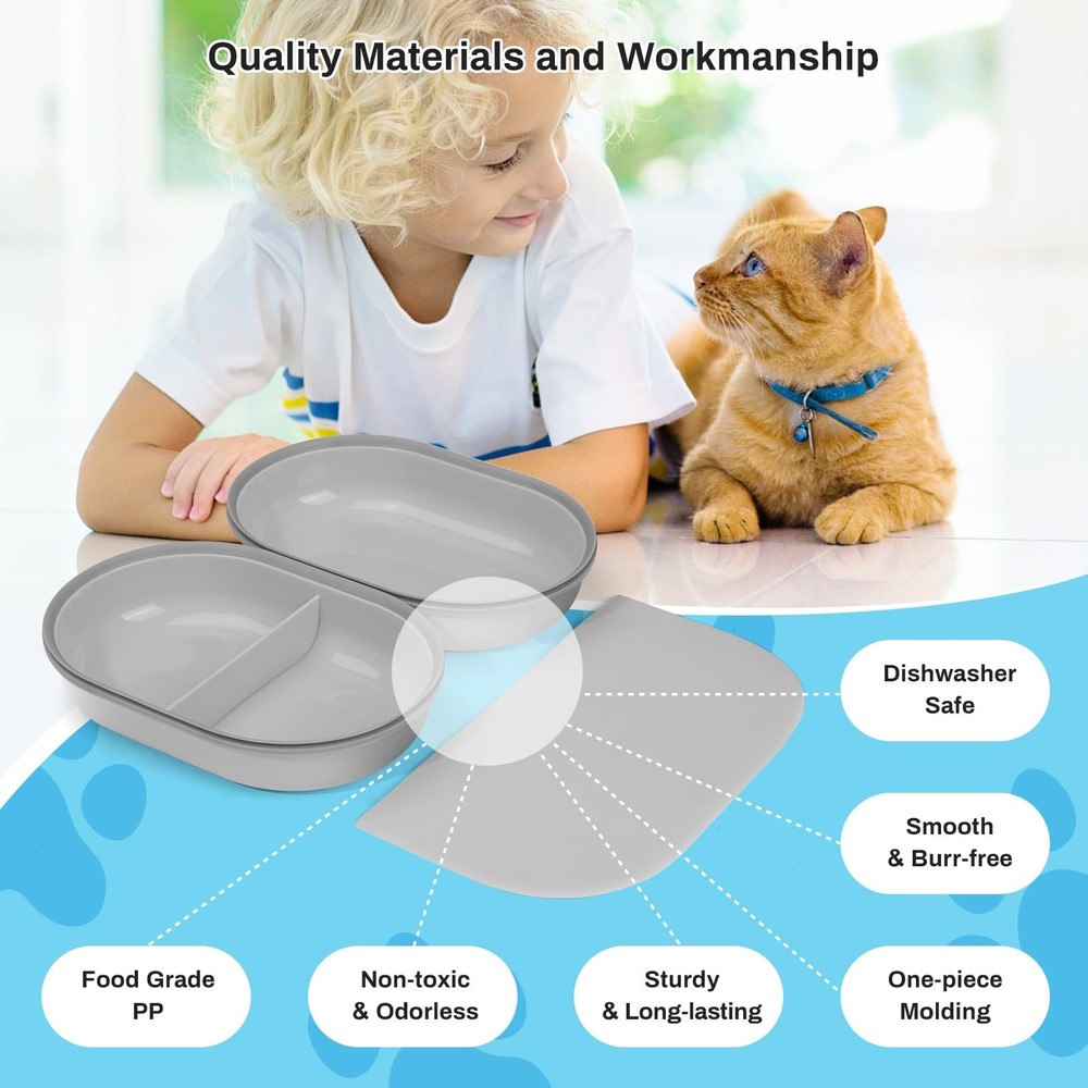 YOIHABV Replacement Mat & Bowl Set for Automatic Microchip Pet Feeder & Conne...