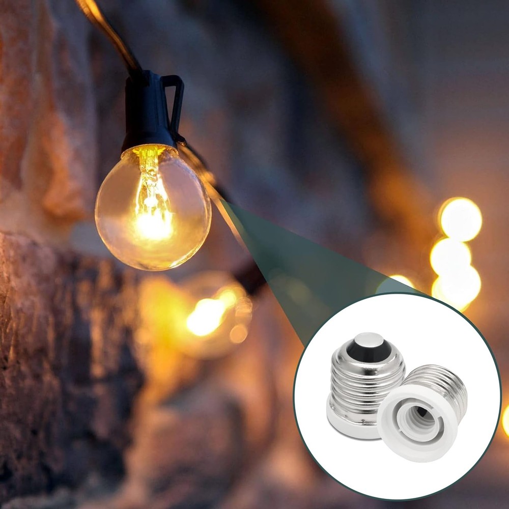 12 Pack E26 to E12 Adapter Converter, Medium to Candelabra Screw Bulb Socket ...