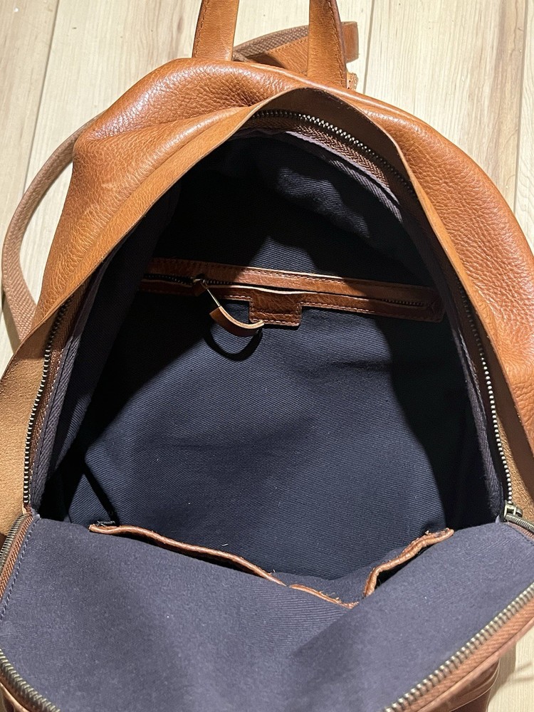 Madewell Lorimer Mini Backpack Brown Tanned Leather Adjustable Straps