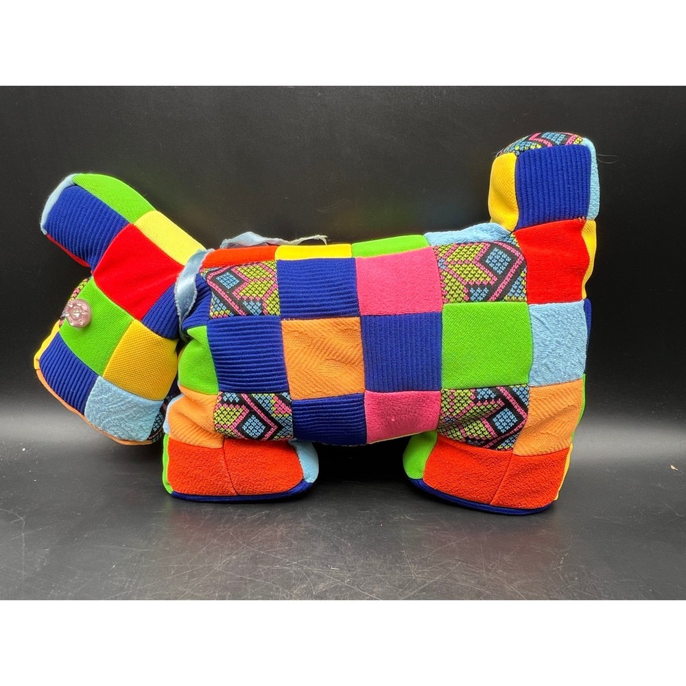 Vintage 1970's Patchwork Handmade Stuffed Dog