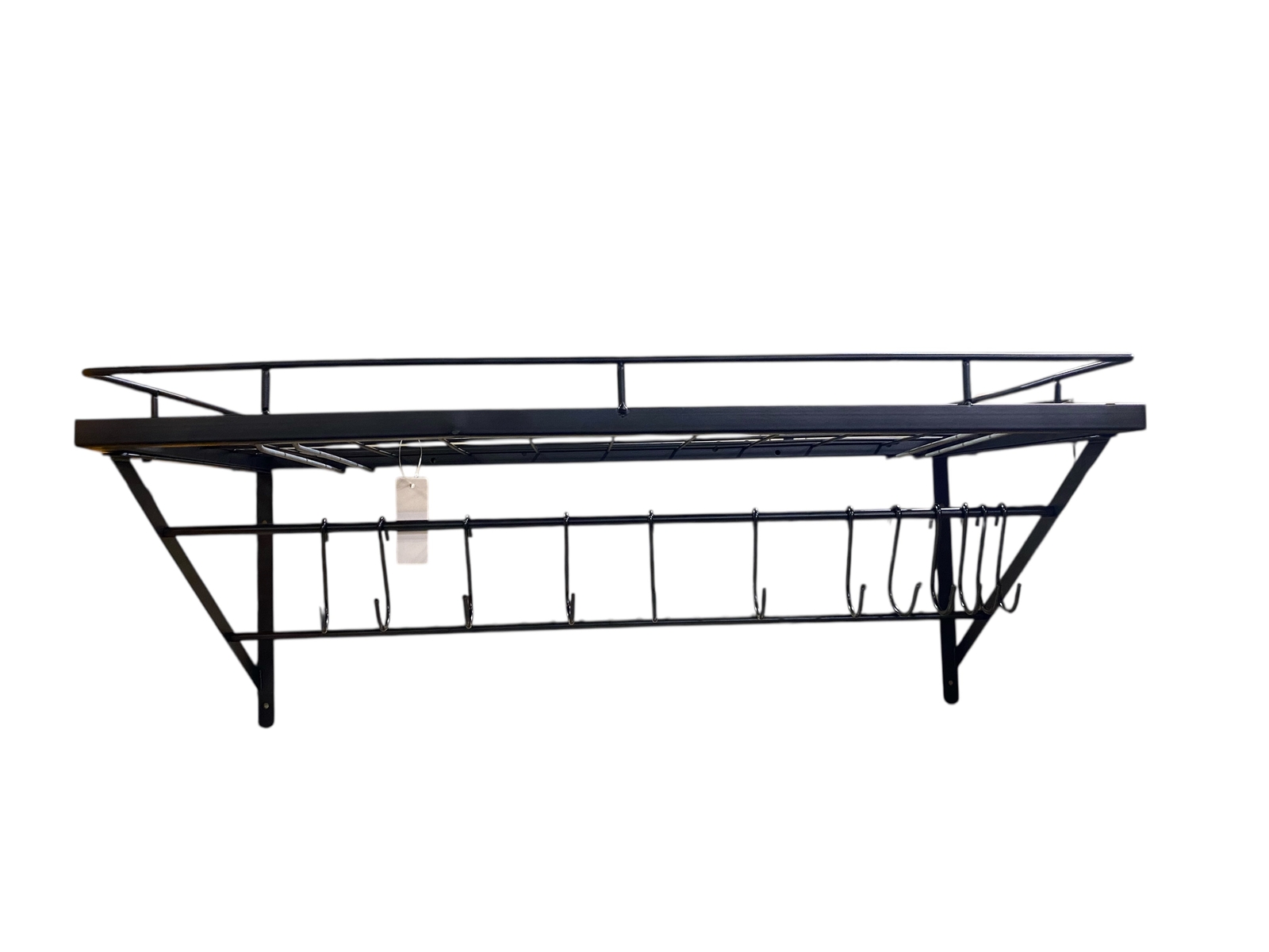 VEVOR, Pot & Pan Rack, Wall Mounted, 24 inch, 12 S Hooks, Black