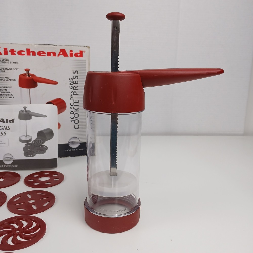 KitchenAid Cookie Press Professional Series 16 Designs Red Instructions