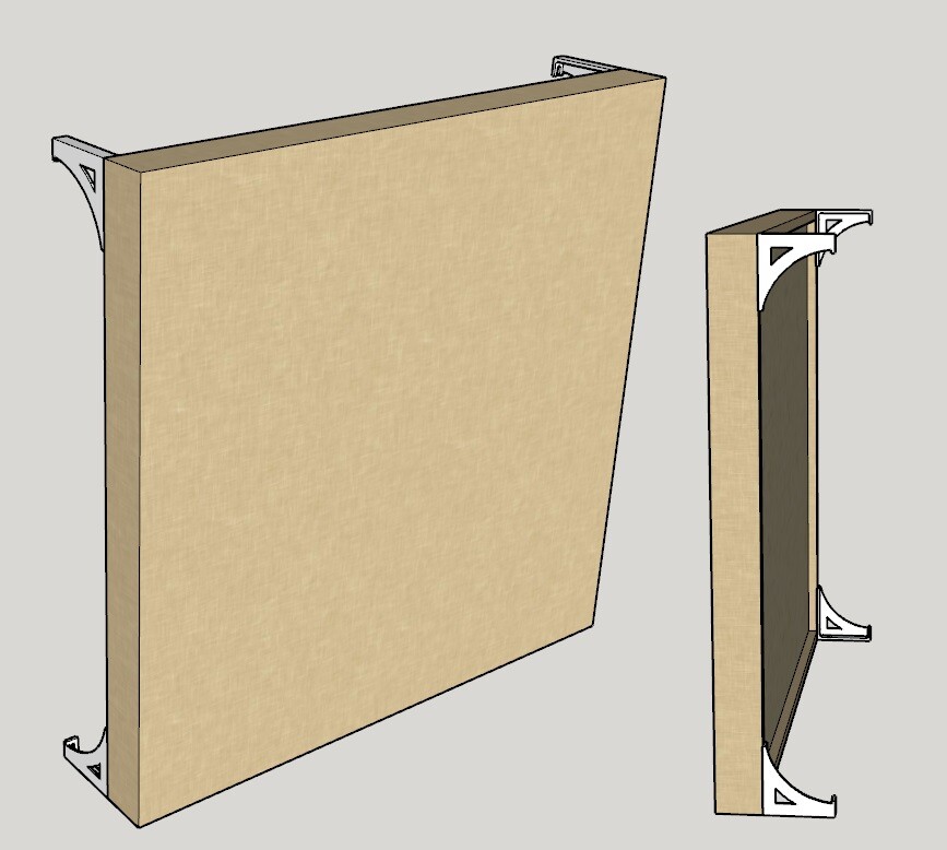 Acoustic Panel Wall Standoff / Offset Bracket (select kit)
