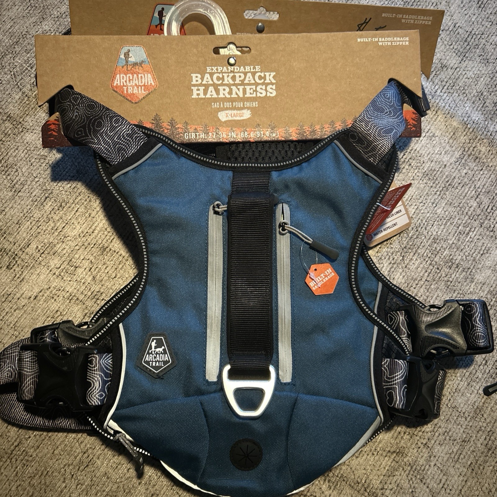 Arcadia Trail Quick-Dry Dog Reflective Adjustable Backpack Harness S,XL,XXL NWT