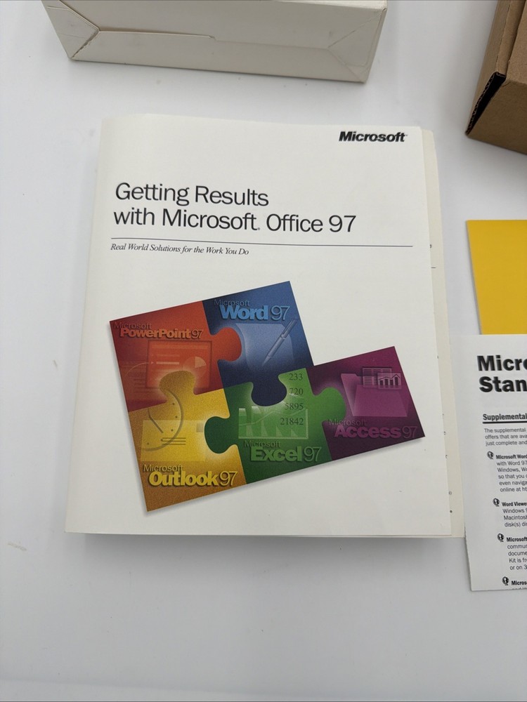 Microsoft Office 97 Standard Edition Complete Big Box CD-ROM Windows 95 NT