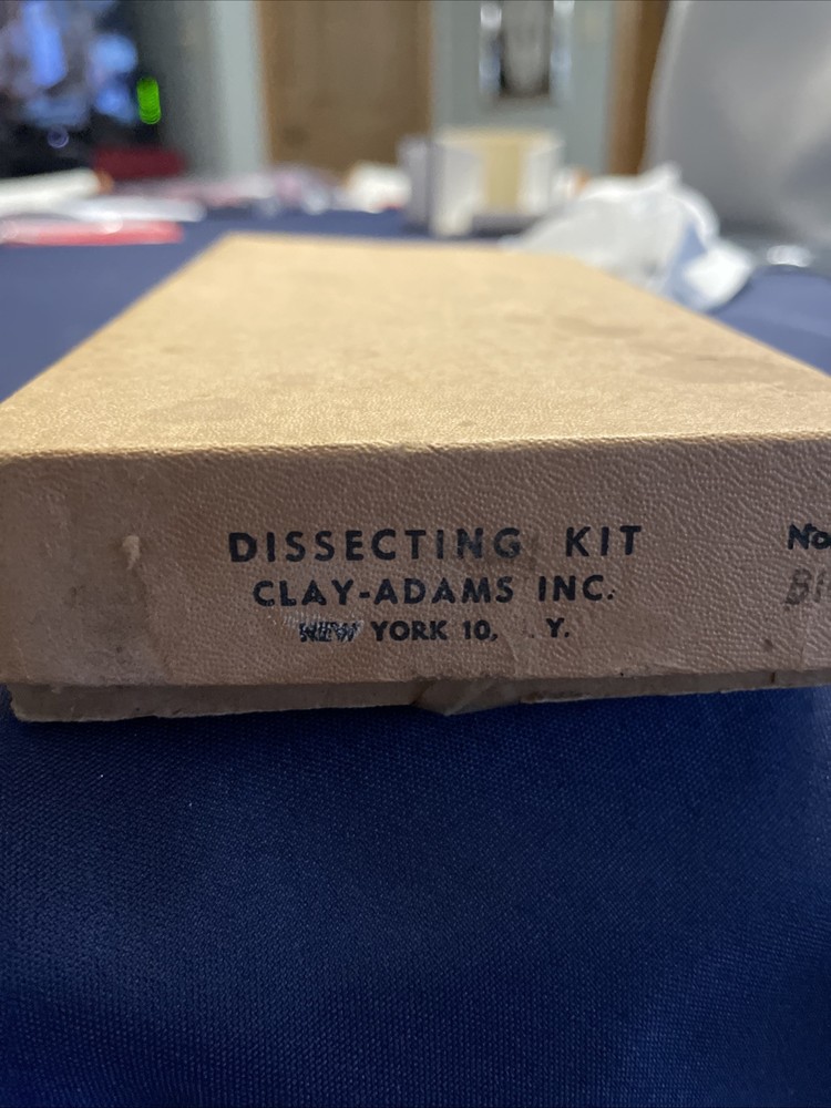 Dissecting Kit Clay Adams Original Box Case Tools Micro Slides