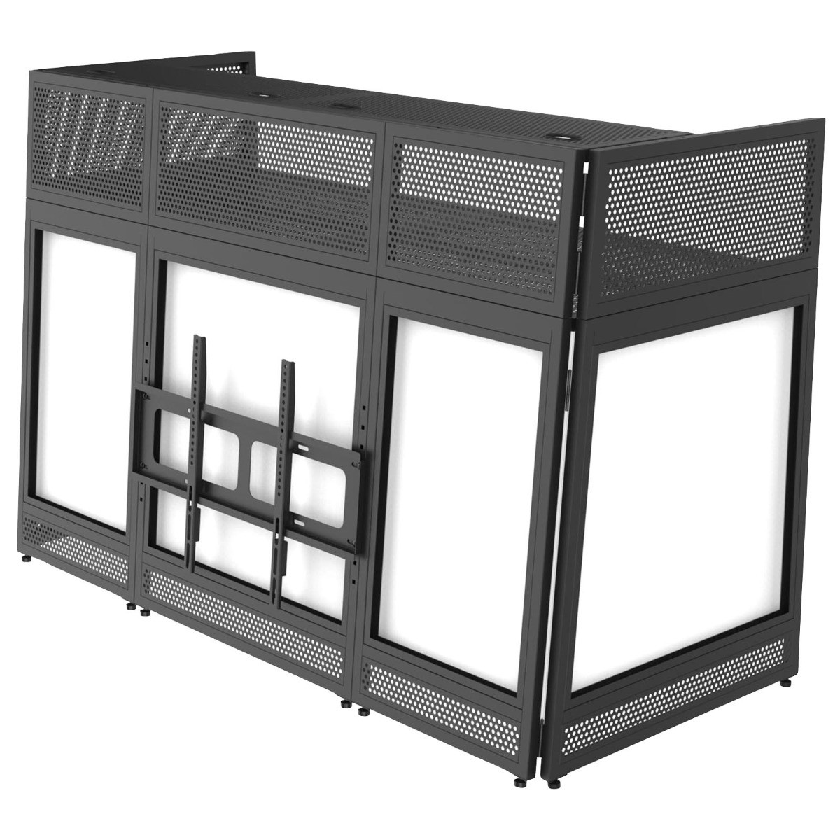 Odyssey DJBOOTHM78 70" Wide Surface TV Mountable DJ Battle Booth Facade