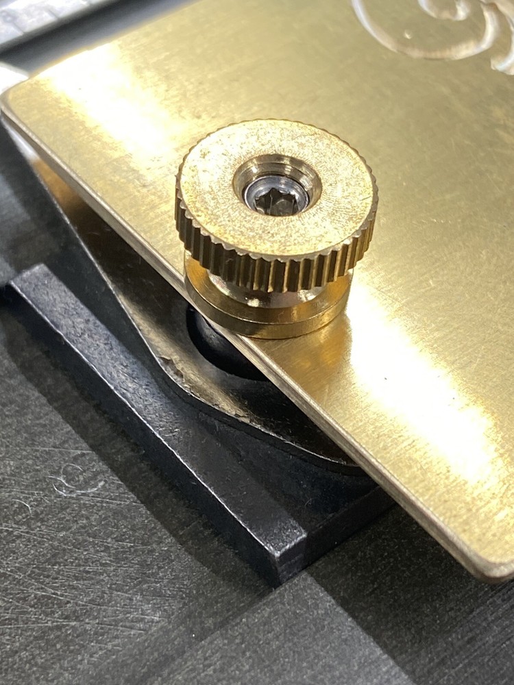 ANTIQUE SCROLL PATTERN SOLID BRASS ENGRAVING PLATE FOR NEW HERMES FONT