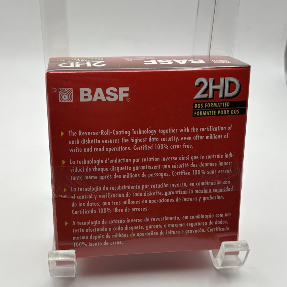 20-Pack Diskettes 3.5" BASF 2HD DOS High Density Diskettes - 2x Boxes NEW