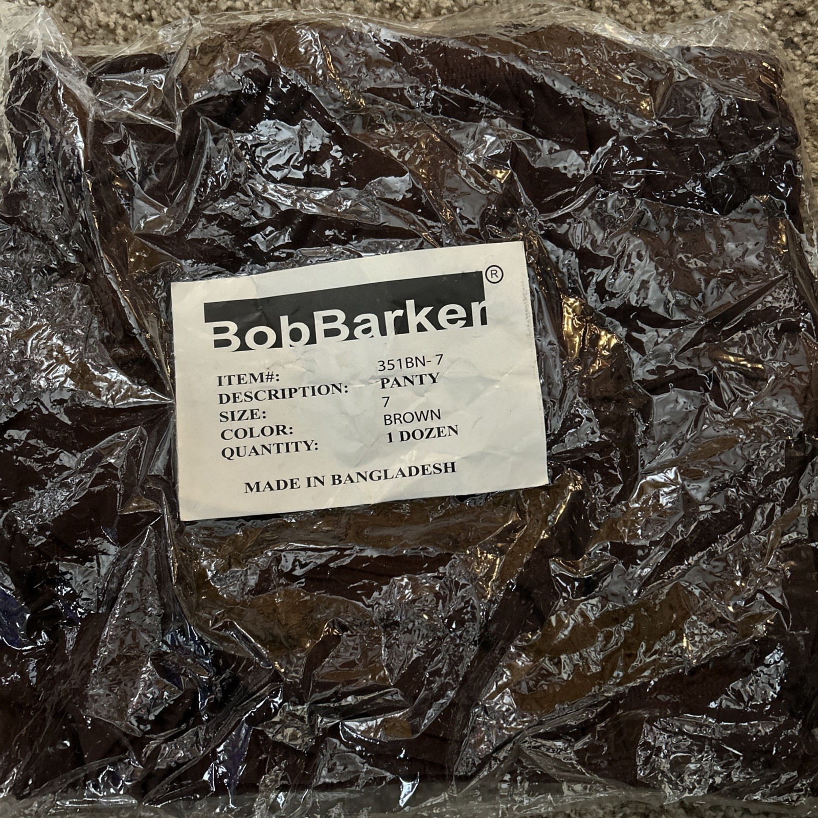 12 Pack of New Panties / Underwear 100% Cotton Women's Size 7