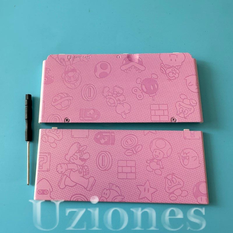 Top+Bottom Plates Cover Housing Shell Faceplate Case For Nintendo New 3DS Mario
