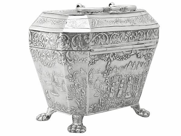 Antique Dutch Silver Tea Caddy