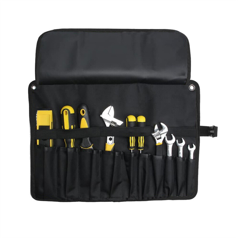 Roll Tool Pouch Rolling Tool Hanging Bag Multi Pockets Spanner Wrench Organizer