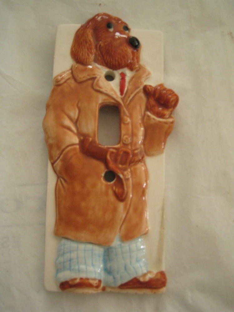 McGruff Ceramic Light Switch Plate by SIGMA-PRE-OWNED