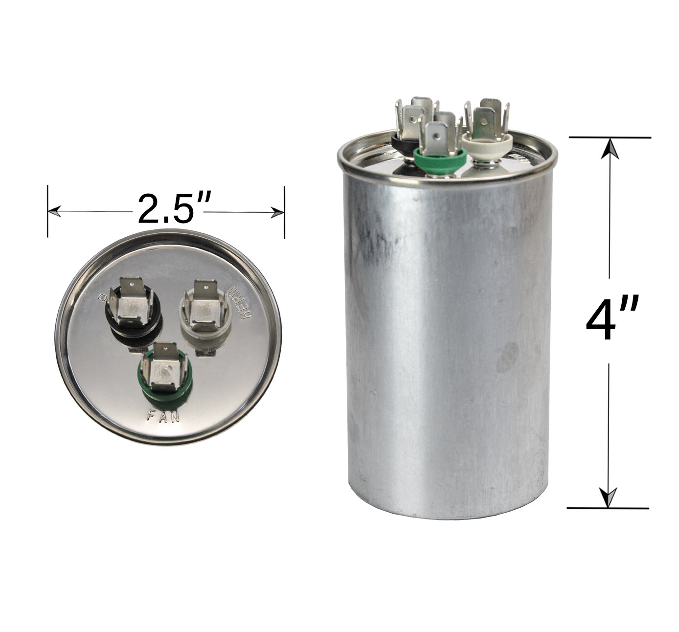 Dual Run AC Capacitor 45+5 MFD µF 370-440VAC 50/60Hz 5% HVAC QUALITY GUARANTEED