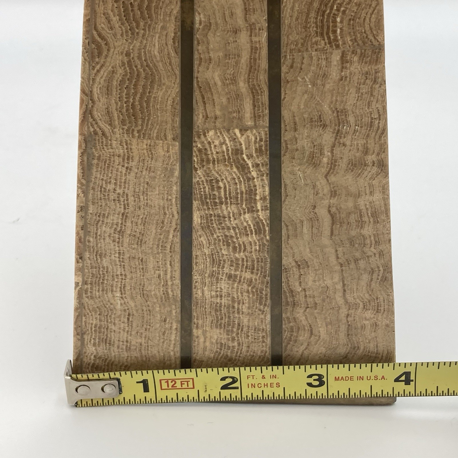 Vintage Mid-Century Modern Rare Robert Marcius Stone Brass Obelisk 16” Additus