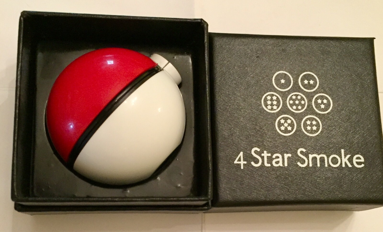 Pokeball Herb Grinder by 4 Star Smoke with black gift box