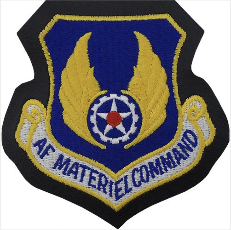 GENUINE U.S. AIR FORCE PATCH: AIR FORCE MATERIEL COMMAND - LEATHER WITH HOOK CLO