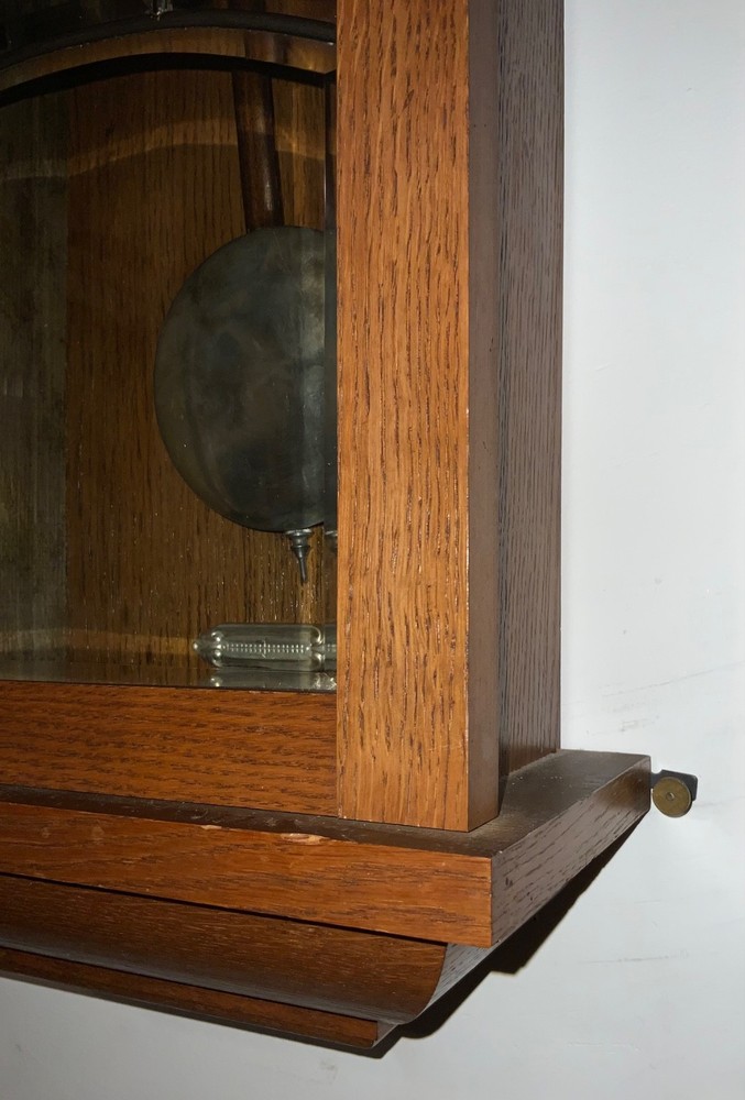 Antique German Junghans Wall Clock , Oak, 1900s