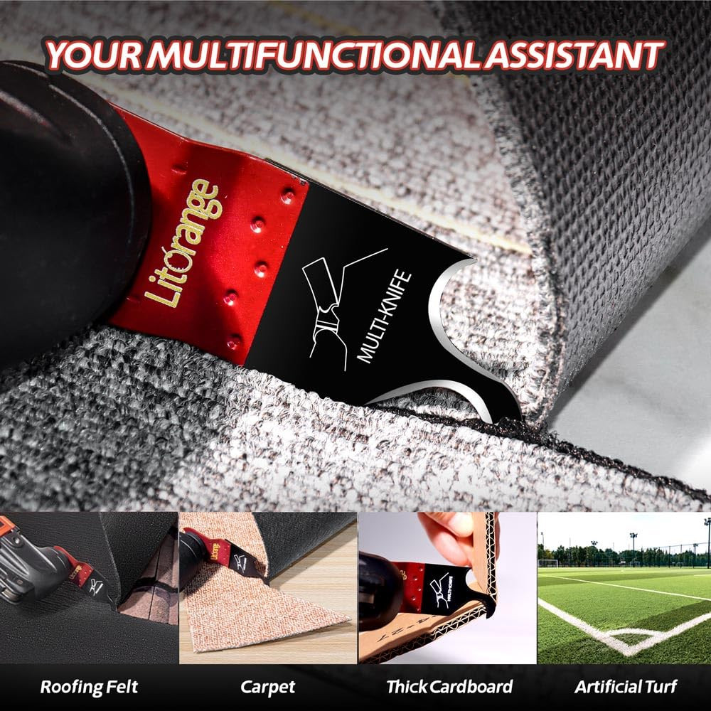 Extended Hook Blade for Oscillating Tool, 5 Pack Oscillating Multi-Tool Hook Kni