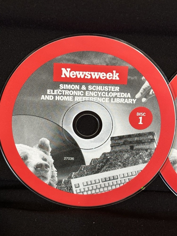 Simon Schuster Electronic Encyclopedia Home Reference Library 2 CD ROM Set VTG