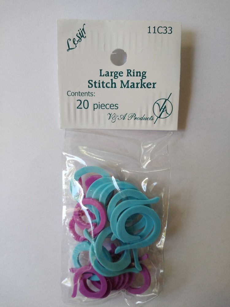 LARGE RING STITCH MARKERS, 20pcs/pack - from LESÜR