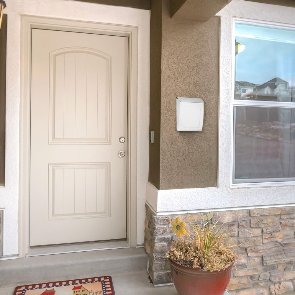 Architectural Mailboxes Aspen™ Locking, Vertical Wall-Mounted Small, White