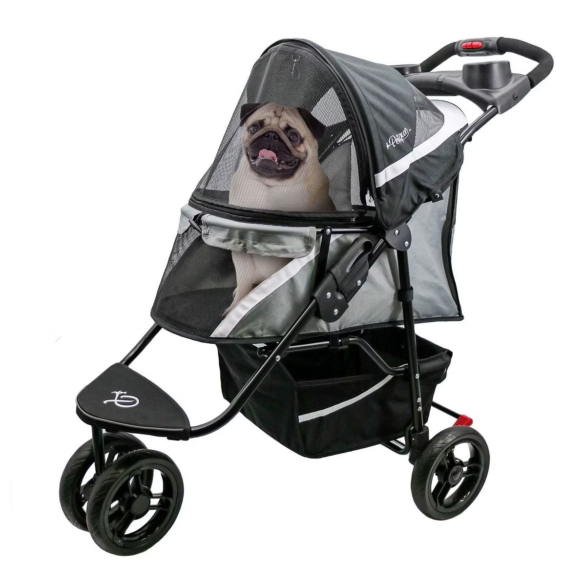 Petique Revolutionary Durable Pet Stroller for Pets up to 50lbs Galaxy Gray