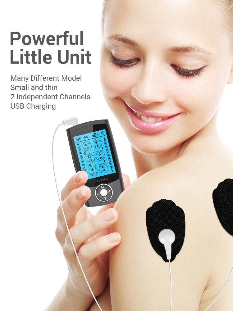 COCOPU 24 Modes Tens Unit Muscle Stimulator Machine Pulse Massager Pain Relief