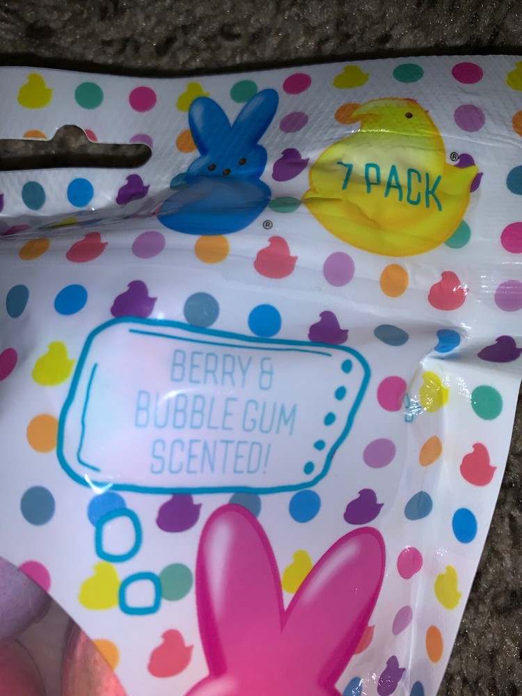 Peeps Scented Bath Bombs Marshmallow Berry & Bubble Gum scent 7 Pack easter gift