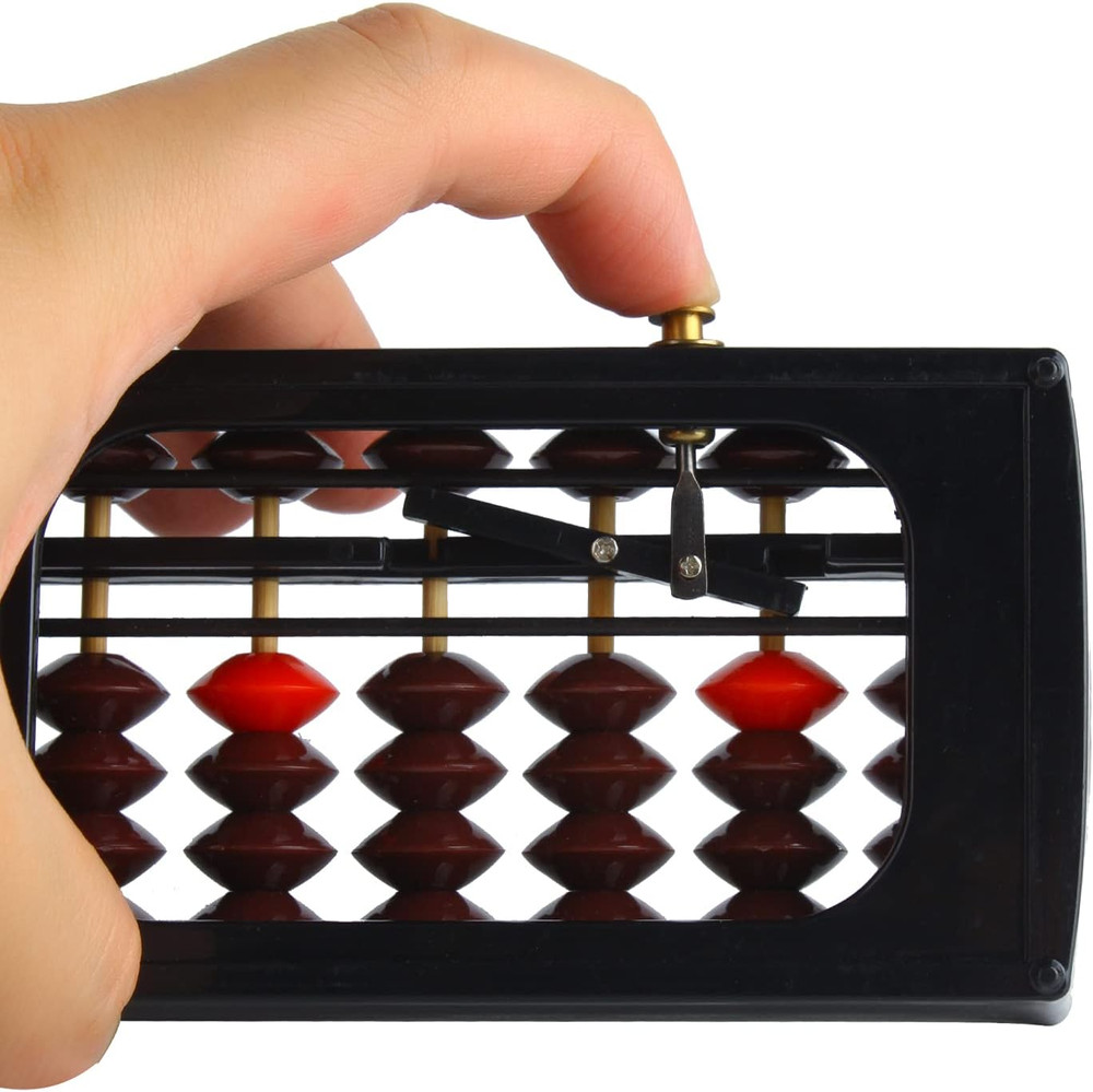 Bead Arithmetic Counting Abacus with Reset Button School Supplies for Children,1