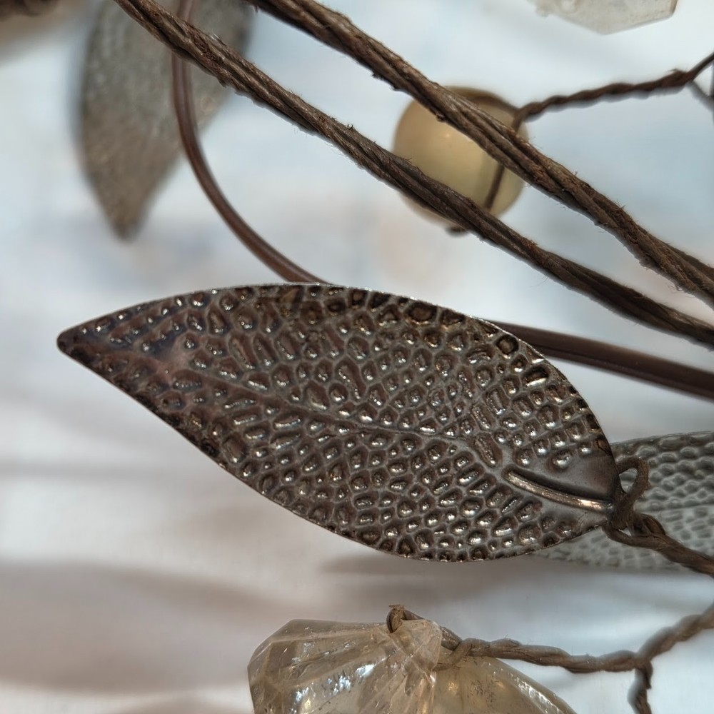 Pottery Barn Rustic Leaf String Lighted Garland 6ft Mini LED Wedding Holiday NIB