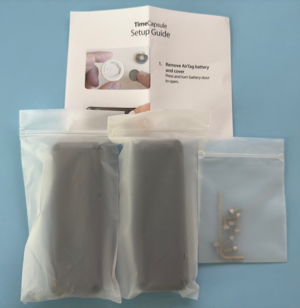 Elevation Lab TimeCapsule 10 Year Battery Case Apple AirTag Mount 2 Pack
