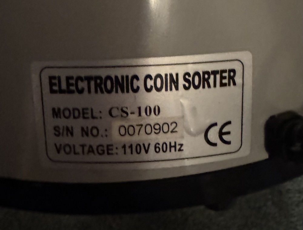 Ribao Technology CS-100 Electronic Coin Sorter Tested & Working