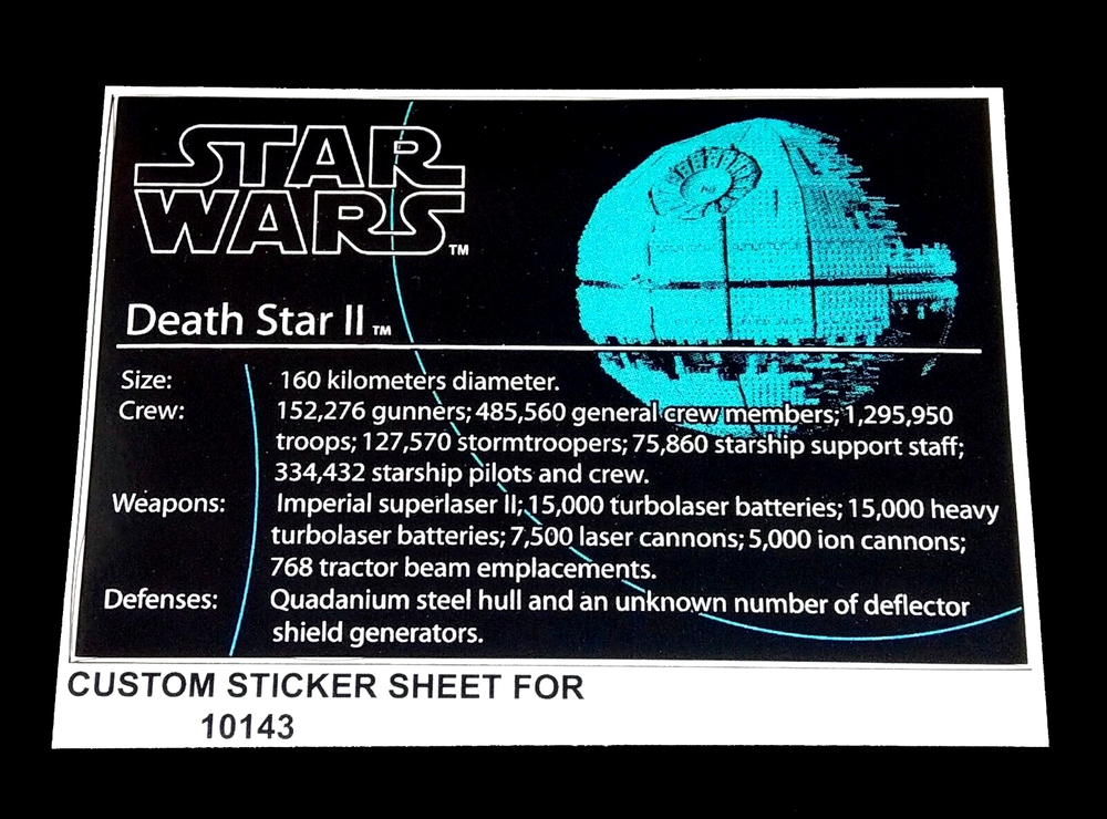 Custom Sticker for 10143 Replacement Sticker for 10143