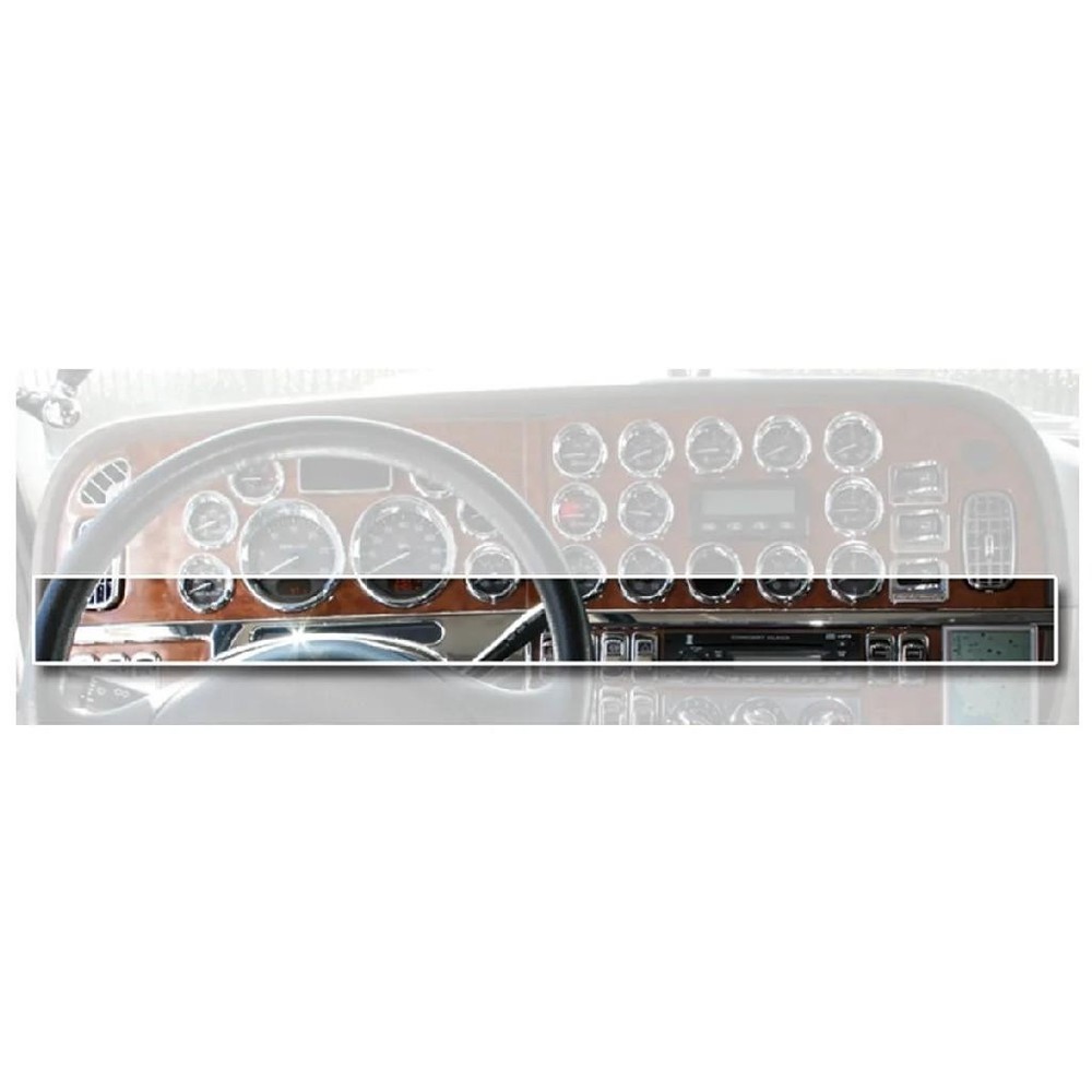 PETERBILT GGA 67955 CHROME PLASTIC DASH PANEL MOLDING HORIZONTAL TRIM FOR PETE